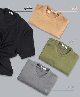 تیشرت ساده مردانه بیسکوییتی 1288
