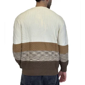 بافت یقه گرد طرح موج 70589