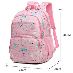 کوله پشتی فانتزی دانش آموزی مدل VE (صورتی لایت)