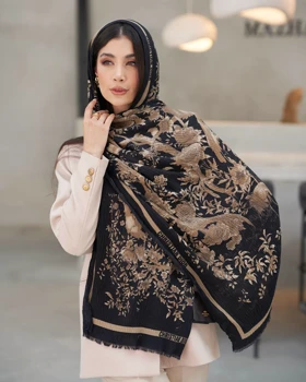 شال طرحدار پلیسه 20632