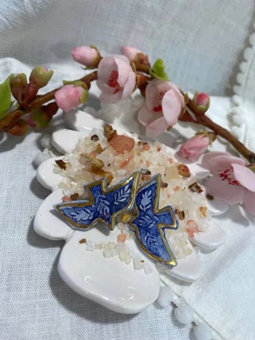 گوشواره پرستو رنگی (آبی)