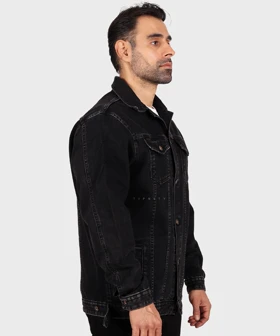 کت جین ذغالی ساده 0264