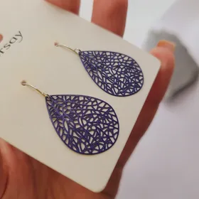 گوشواره حصیری آبی