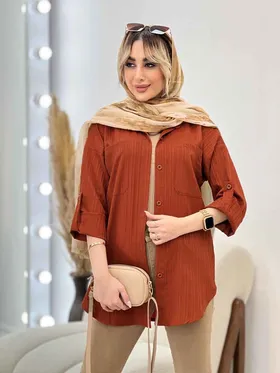 شومیز کراش آستین بند دار