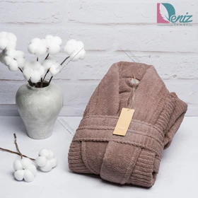 حوله تن پوش Cotton Life رنگ نسکافه ای