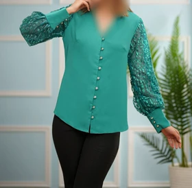 شومیز مجلسی آستین دانتل