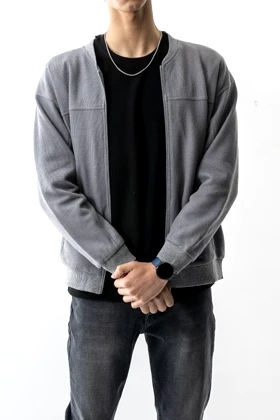 سویشرت زیپ‌دار ژاکارد مردانه