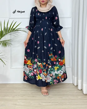 پیراهن سینه کش گل‌دار _ کد 686