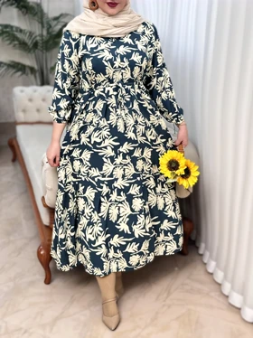 پیراهن نخی گلبرگ 3180