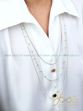 رومانتویی گردنبند زنانه سه لاین کد N3148