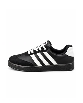 کفش کتانی زنانه مدل ونس سامبا مشکی خط سفید ADIDAS SAMBA