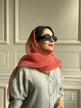 شال حریر دولایه زری دار