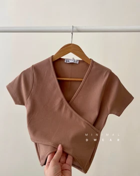 کراپ تیشرت چپ و راستی ZARA