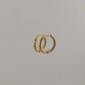 گوشواره استیل گرد برجسته