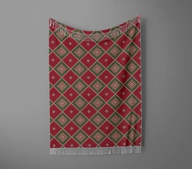 شال مبل ریش دار sofa shawl 392