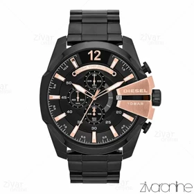 ساعت دیزل مردانه مشکی رزگلد شاخدار 102348