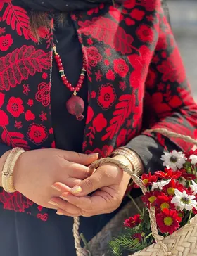 ست کت و سارافون یلدایی گندم کد : K0002