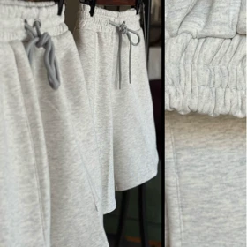 شلوارک سفید ملانژ