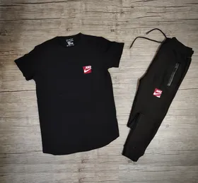 ست تیشرت آستین کوتاه و شلوار NIKE مربع رنگ مشکی