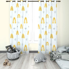 پرده کودک طرح رنگین کمان مدل W5024