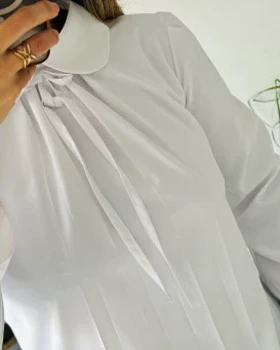 شومیز سفید جلو بسته