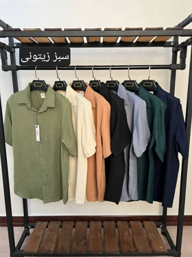 پیراهن استین کوتاه لینن 2563