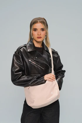 کیف دوشی زنانه دیوید جونز DAVID JONES مدل CM7489 (صورتی روشن)