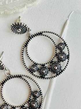 گوشواره آویز روکش نقره