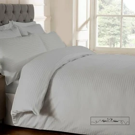 سرویس روتختی کاوری طرح بیسیک راه راه هتلی طوسی کد 108000