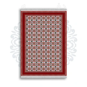 *جدید* فرشینه از جنس پارچه شانل مخمل ترک طرح فانتزی برند دفه کد 598