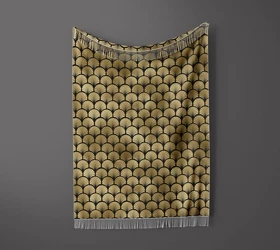 شال مبل ریش دار sofa shawl 234