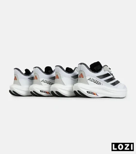 کفش کتانی مردانه و زنانه سفید مشکی Adidas Adizero