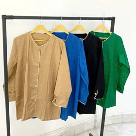 مانتو مزونی کتان شاینی