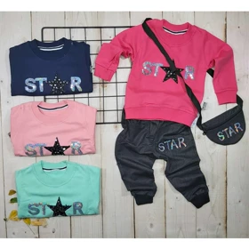 بلوز شلوار دخترونه کیف دار STAR