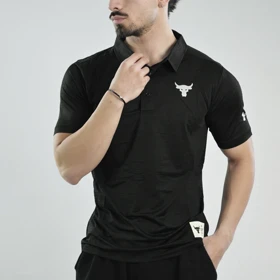 پولوشرت ورزشی مردانه آندر آرمور مدل Heat Gear-399 مشکی