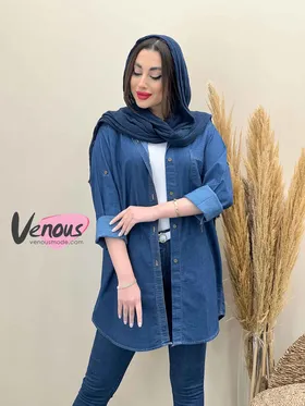 مانتو جین جلو دکمه