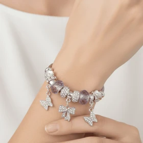 دستبند پاندورا دخترانه پروانه