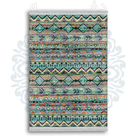 فرشینه از جنس پارچه هازان مخمل ترک طرح گلیم برند دفه کد DDGG 188