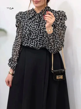 شومیز حریر مجلسی مهلا 5397