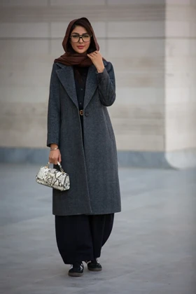 پالتو بلند تک دکمه جناقی ( پاییزه و زمستانه)