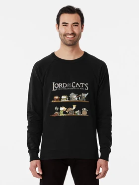 تیشرت کلاسیک ارباب حلقه ها تیشرت Lord Of The Rings طرح Lord of cats