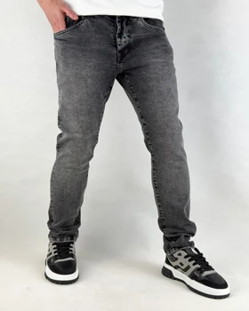 شلوار جین مردانه اسلیم فیت رنگ زغالی ronak dsquared