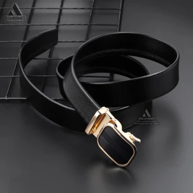 کمربند ریلی مردانه Leather Ratchet Belt BL144 (طلایی)
