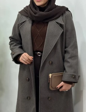 پالتو فوتر بلند آستردار آیسو آهو