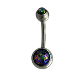 پیرسینگ ناف زنانه استیل طرح اکلیلی