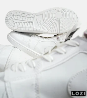 کفش کتانی مردانه و زنانه ساق‌دار سفید نایک NIKE jordan 1