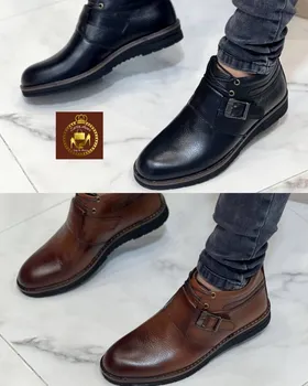 نیم بوت طبی و چرم طبیعی مردانه مدل بهگام