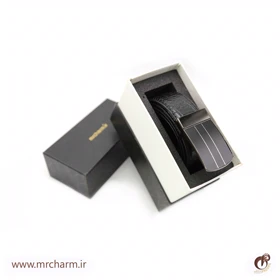 کمربند دورنگ چرم کروکودیلی mrc118-07