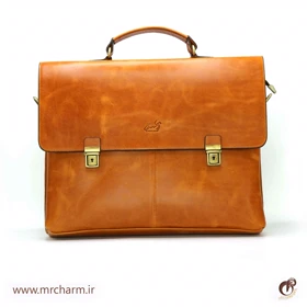 کیف اداری مردانه چرم بافت دار mrch30054