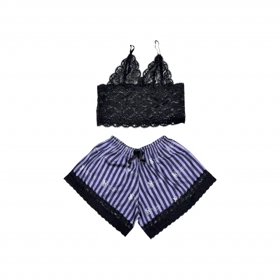 ست نیمتنه گیپور و شلوارک طرح ویکتوریا سکرت 114